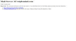 Desktop Screenshot of mail.triplemind.com